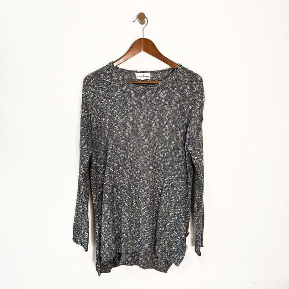 CLEARANCE Neon Buddha Gray Marled Knit Asymmetric Sweater - Picture 1 of 9